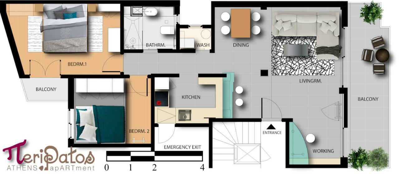 Peripatos Apartment Athen Exterior foto